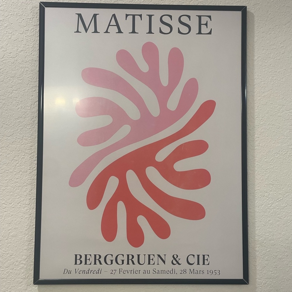 Matisse pink poster (frame not included)